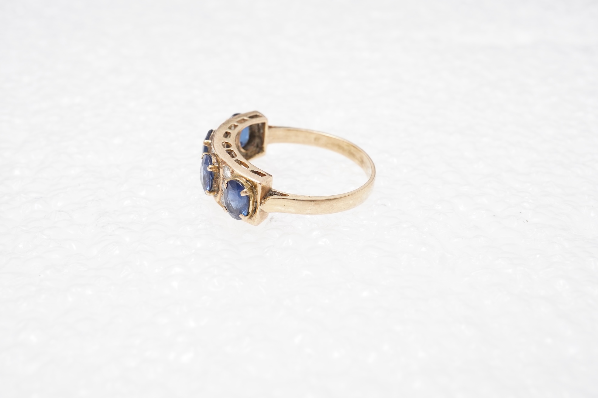 A sapphire and diamond ring